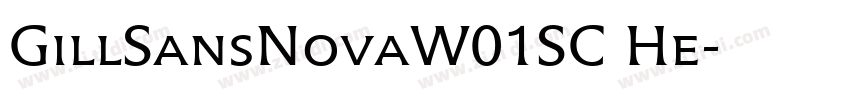 GillSansNovaW01SC He字体转换
